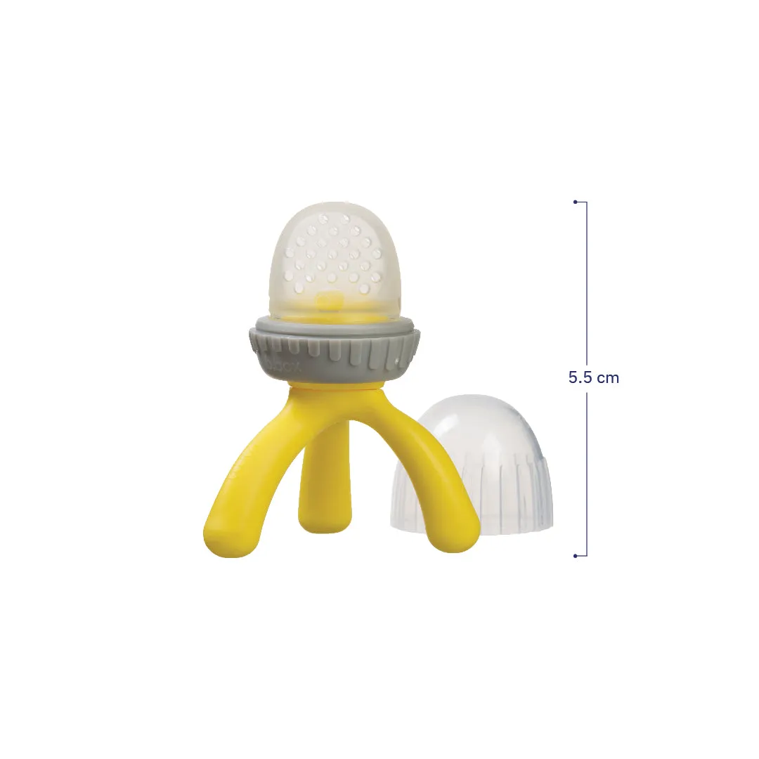 B.Box Silicone Fresh Food Feeder - Lemon Sherbet Yellow Grey