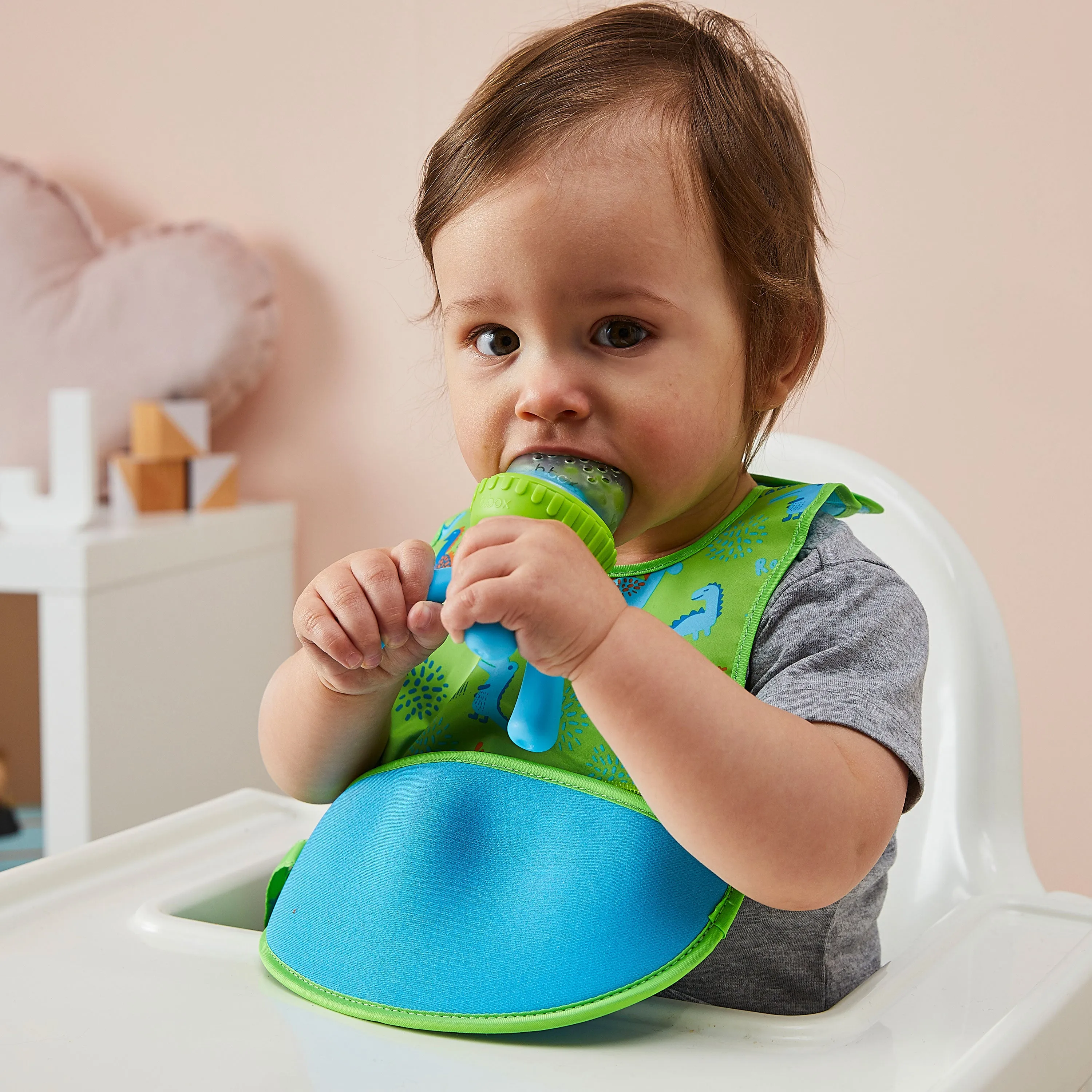 B.Box Silicone Fresh Food Feeder - Ocean Breeze Blue Green