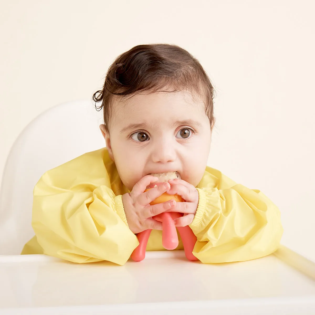 B.Box Silicone Fresh Food Feeder - Strawberry Shake Pink Orange
