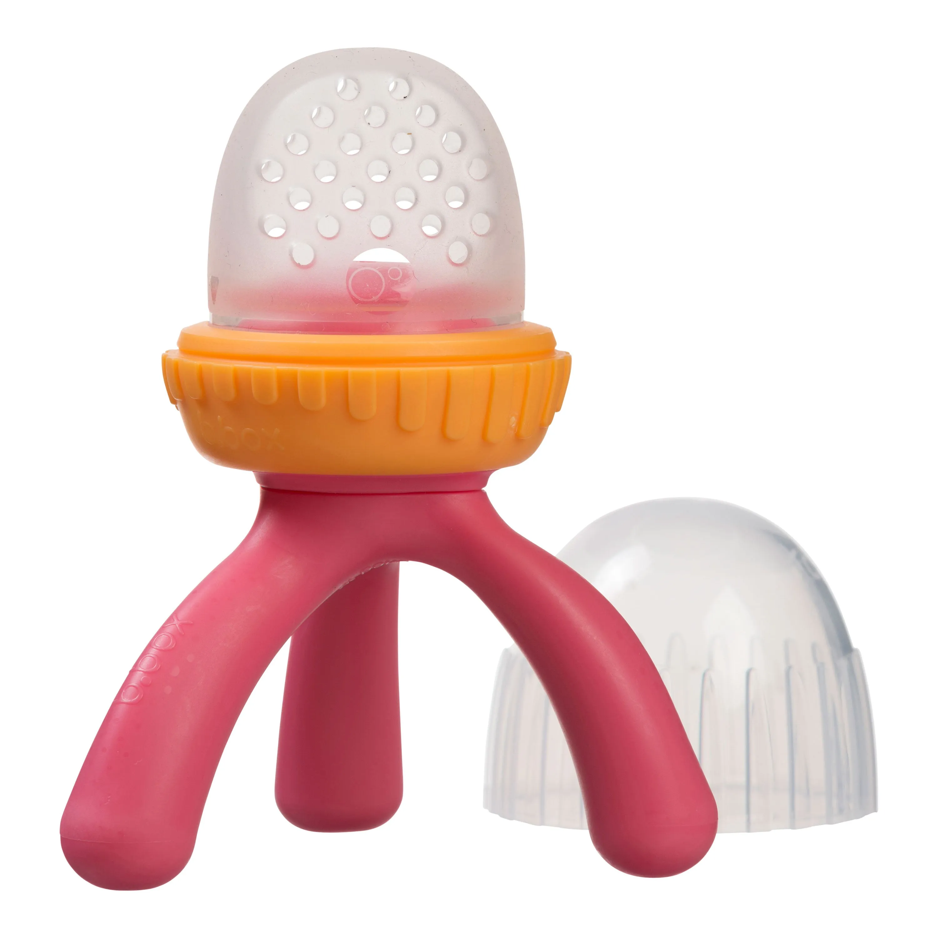 B.Box Silicone Fresh Food Feeder - Strawberry Shake Pink Orange