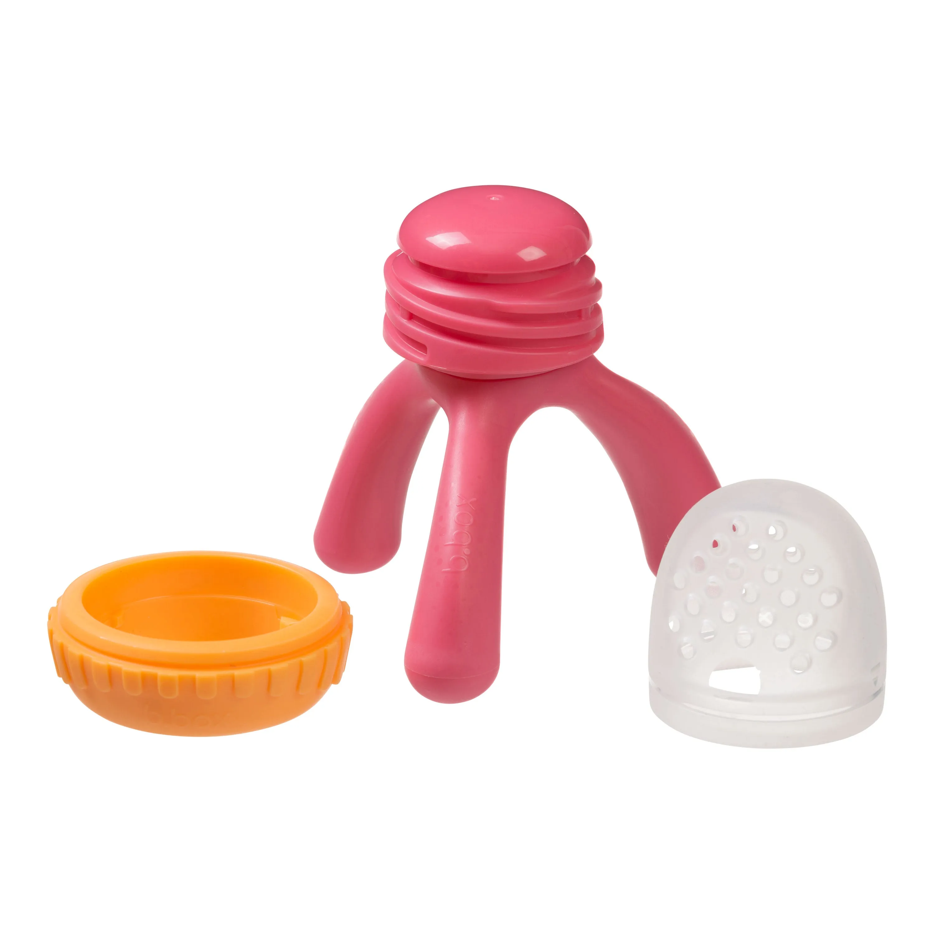 B.Box Silicone Fresh Food Feeder - Strawberry Shake Pink Orange