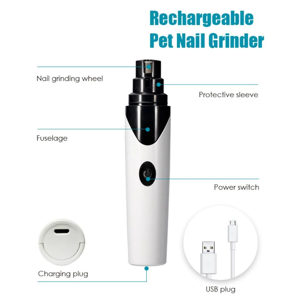 Dog Nail Grinder - USB Rechargeable Electric Nail Grooming Set