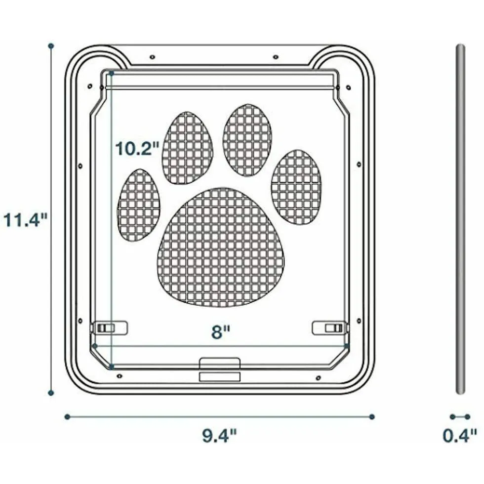 Dog or Cat Small Screen Locking Flap Door Magnetic Automatic Slide Protector