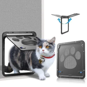 Lockable Magnetic Pet Door for Secure Outdoor Access