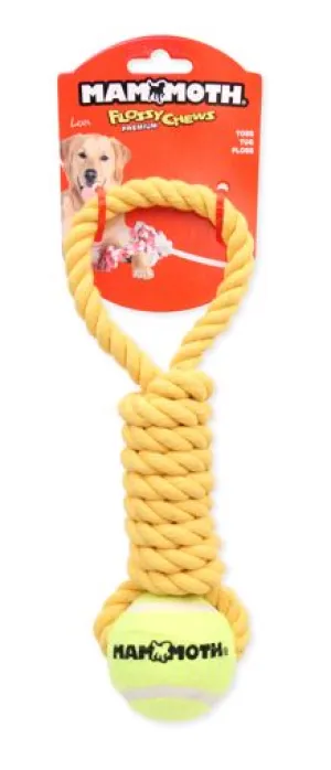 Mammoth Medium Twister Pull Tug W/ Tennis Ball Dog Toy