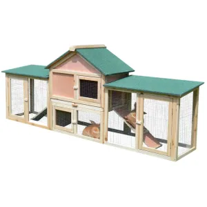 PawHut- Deluxe Rabbit Hutch