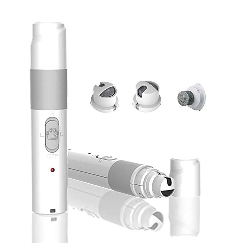 Portable Electric Dog Grooming, Trimming, Nail Grinder & Clipper Tool with USB Rechargeable Port