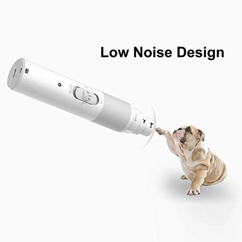 Portable Electric Dog Grooming, Trimming, Nail Grinder & Clipper Tool with USB Rechargeable Port
